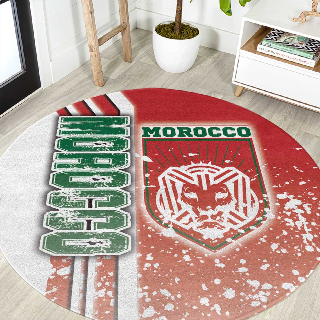 Morocco Soccer Round Carpet Atlas Lions Football - Road To Champion DT03