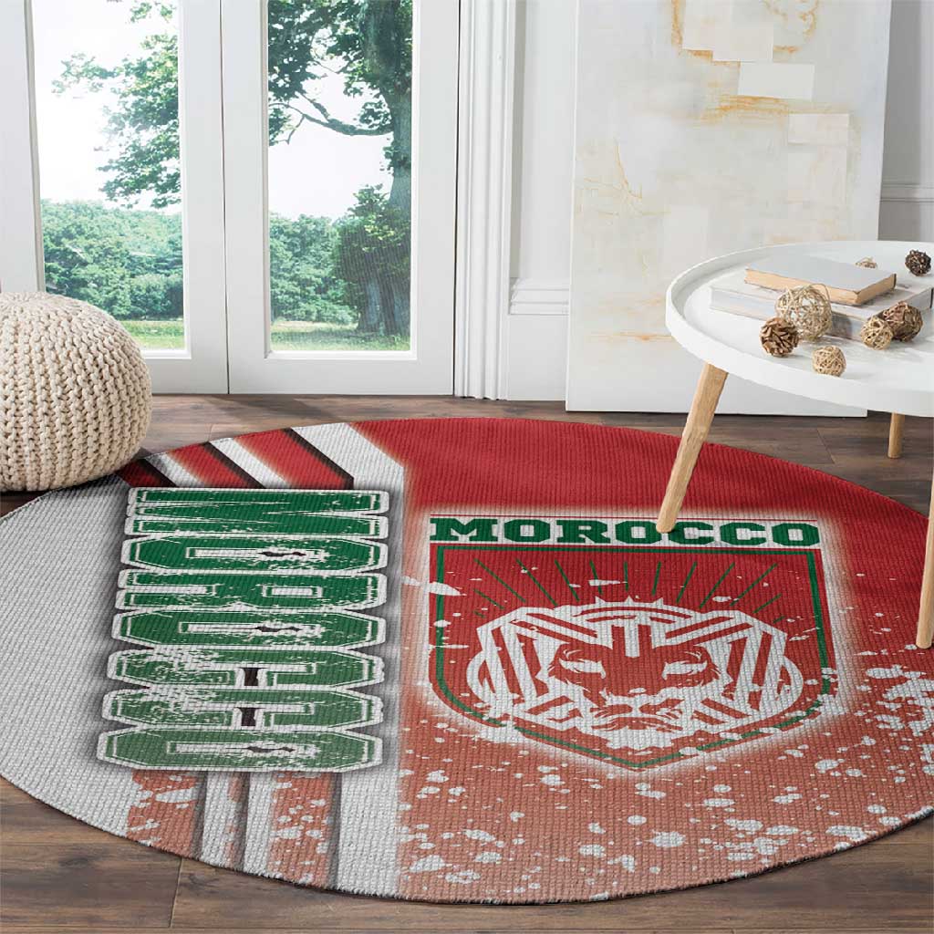 Morocco Soccer Round Carpet Atlas Lions Football - Road To Champion DT03