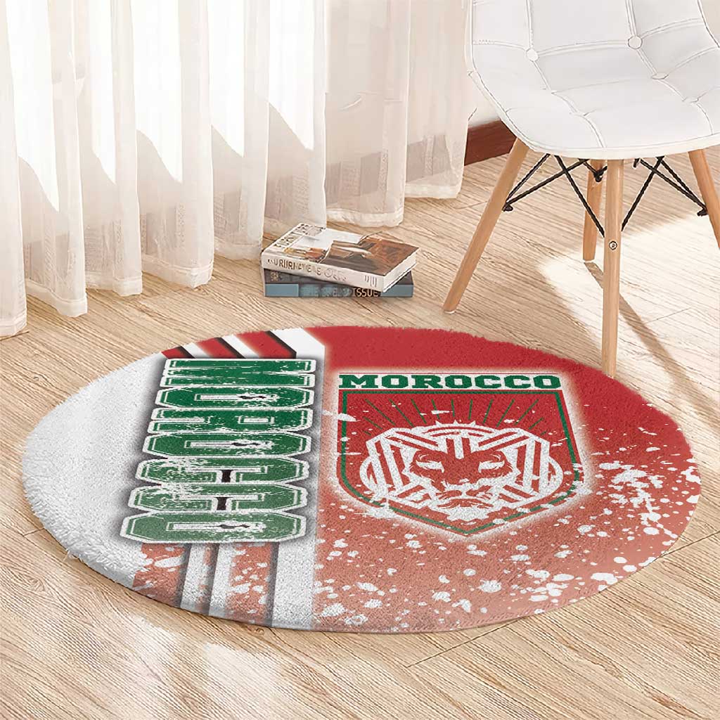 Morocco Soccer Round Carpet Atlas Lions Football - Road To Champion DT03