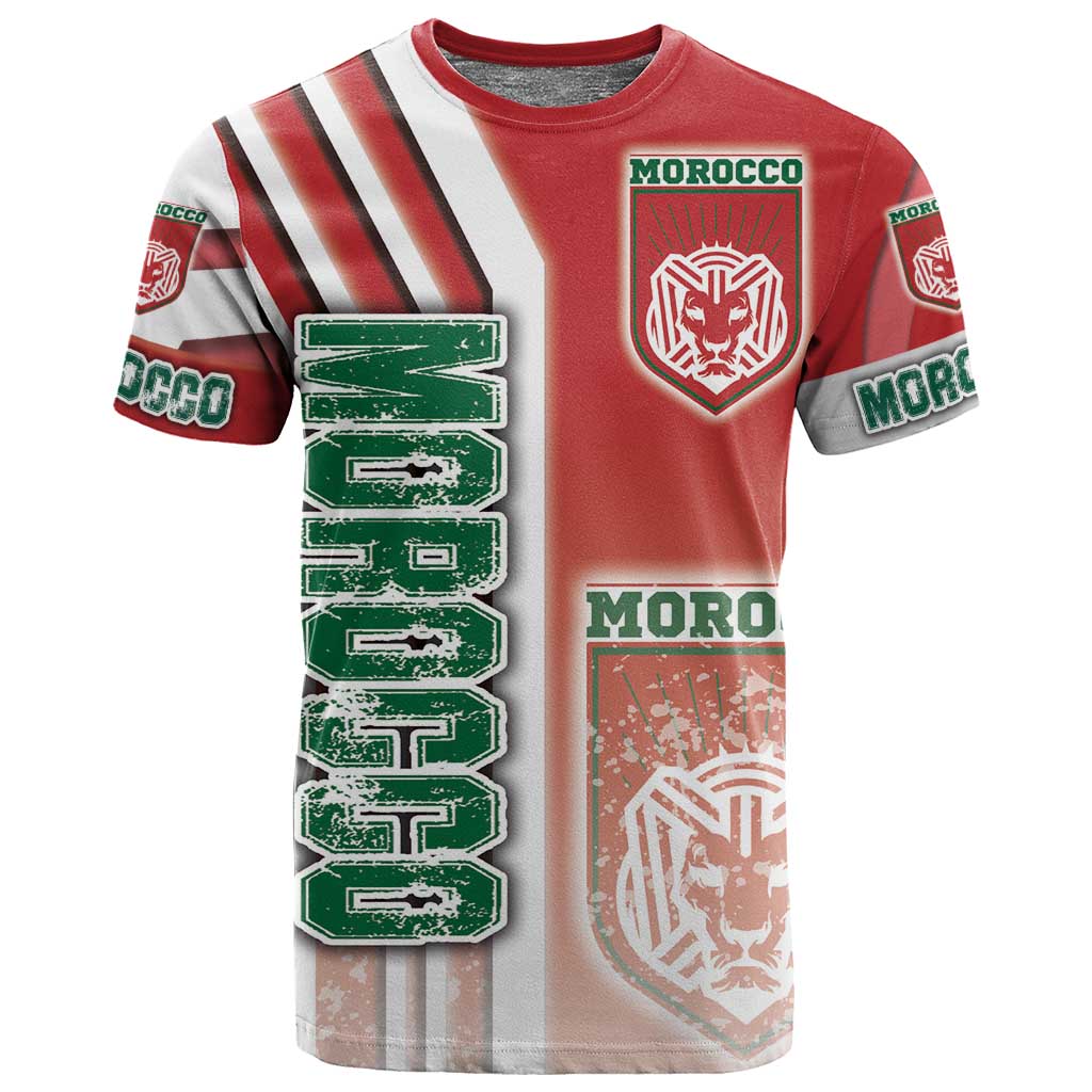 Morocco Soccer T shirt Atlas Lions Football - Road To Champion DT03