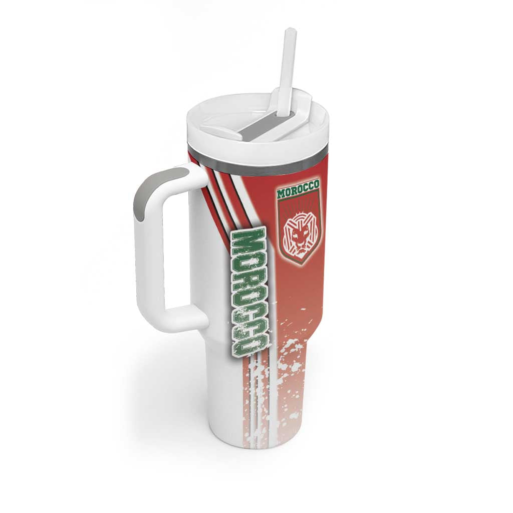 Morocco Soccer Tumbler With Handle Atlas Lions Football - Road To Champion DT03
