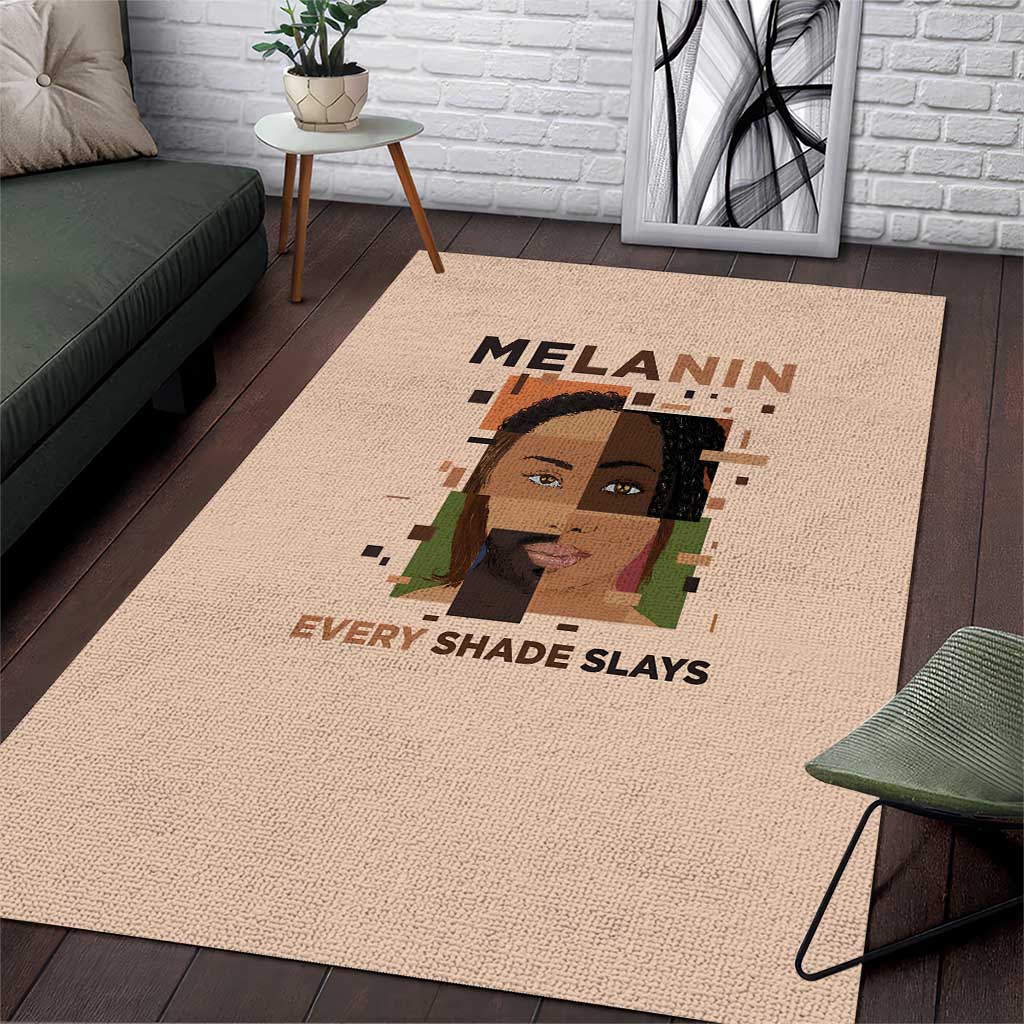 Melanin Every Shade Slays Area Rug Afro Women DT03