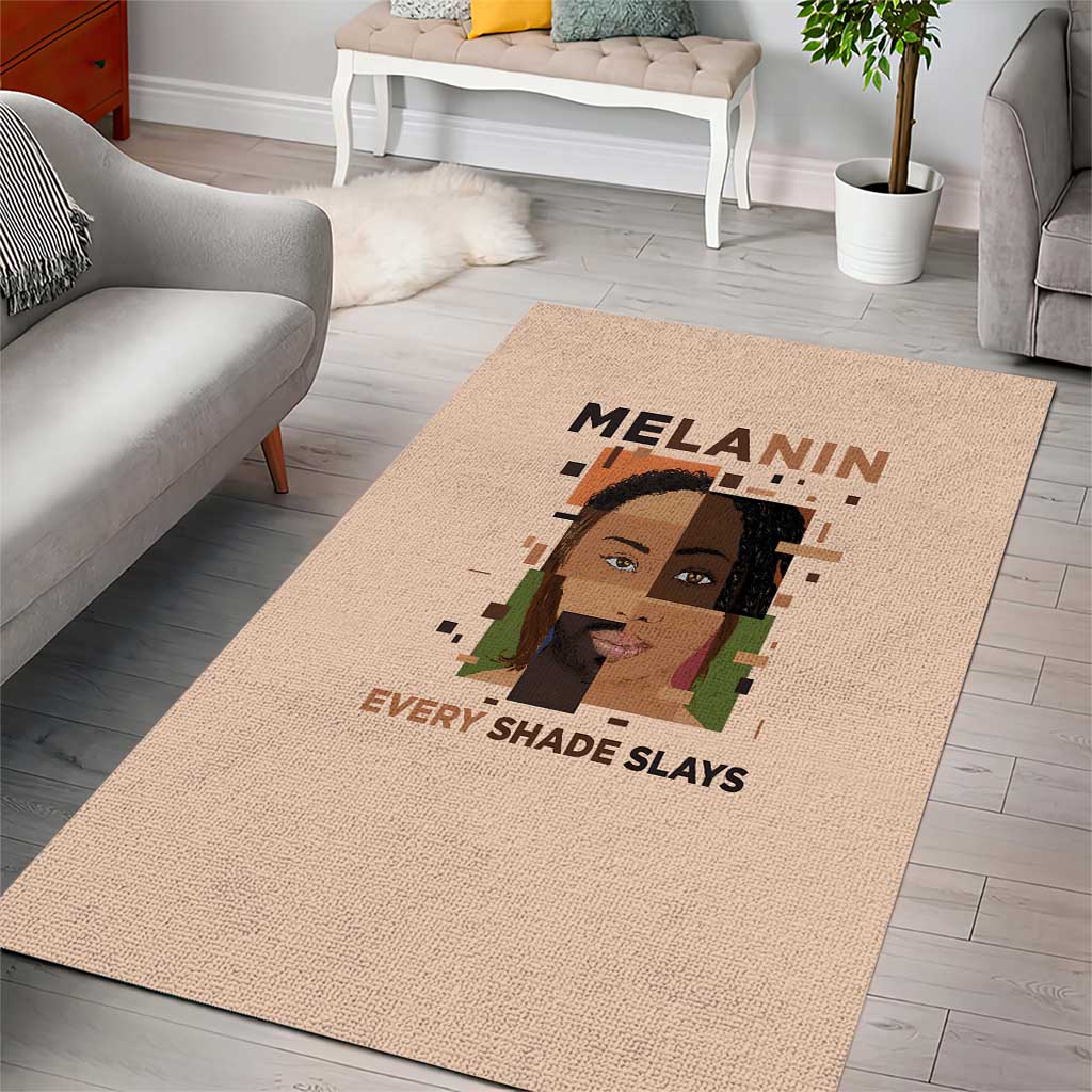 Melanin Every Shade Slays Area Rug Afro Women DT03
