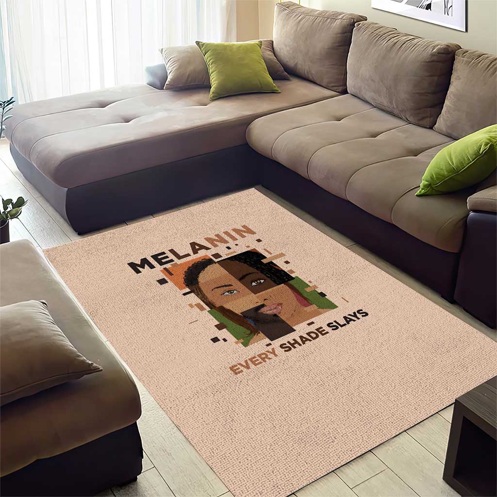 Melanin Every Shade Slays Area Rug Afro Women DT03