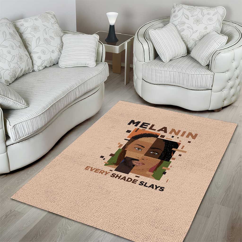 Melanin Every Shade Slays Area Rug Afro Women DT03