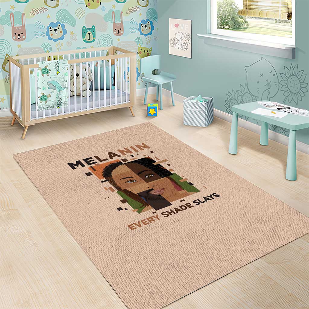 Melanin Every Shade Slays Area Rug Afro Women DT03