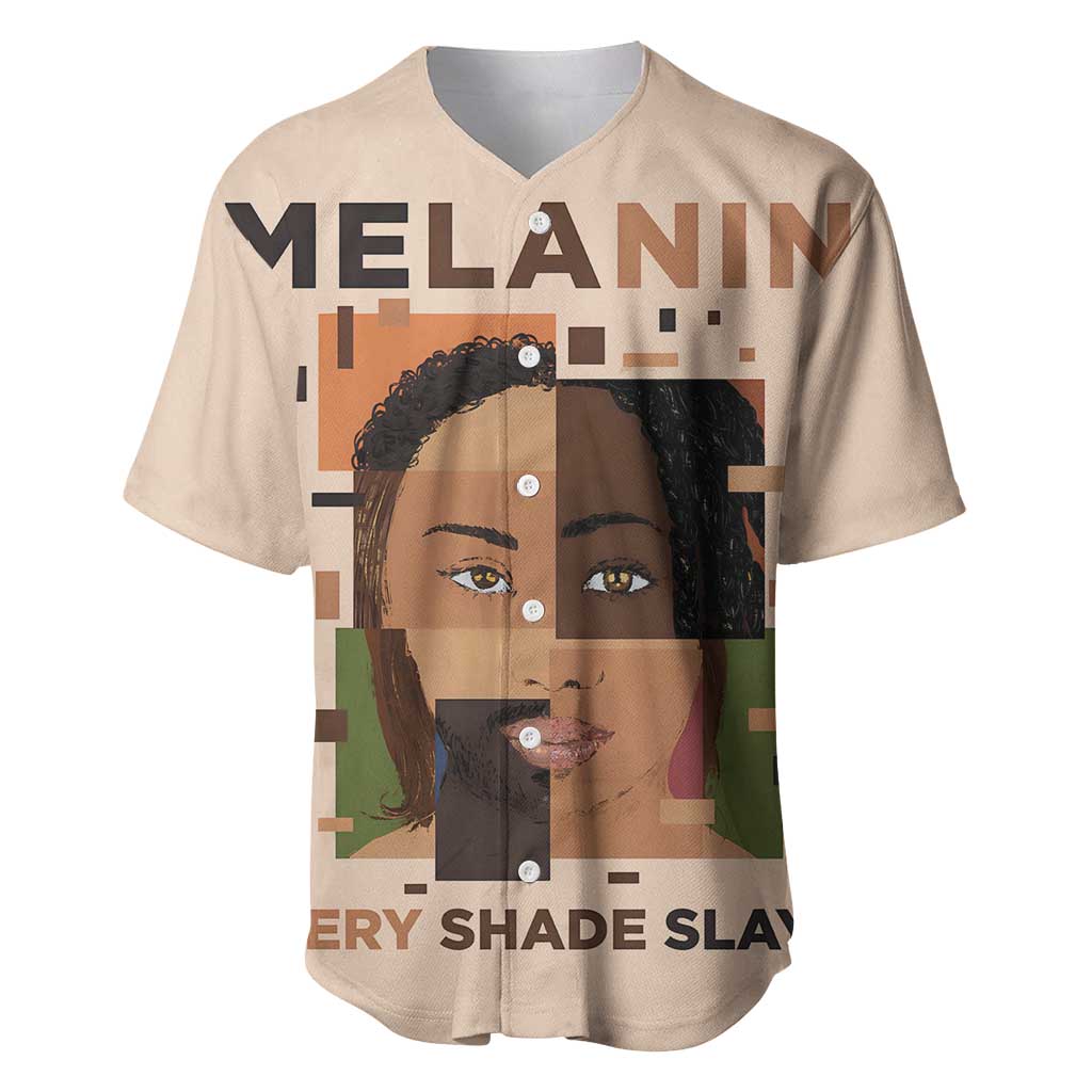 Melanin Every Shade Slays Baseball Jersey Afro Women DT03
