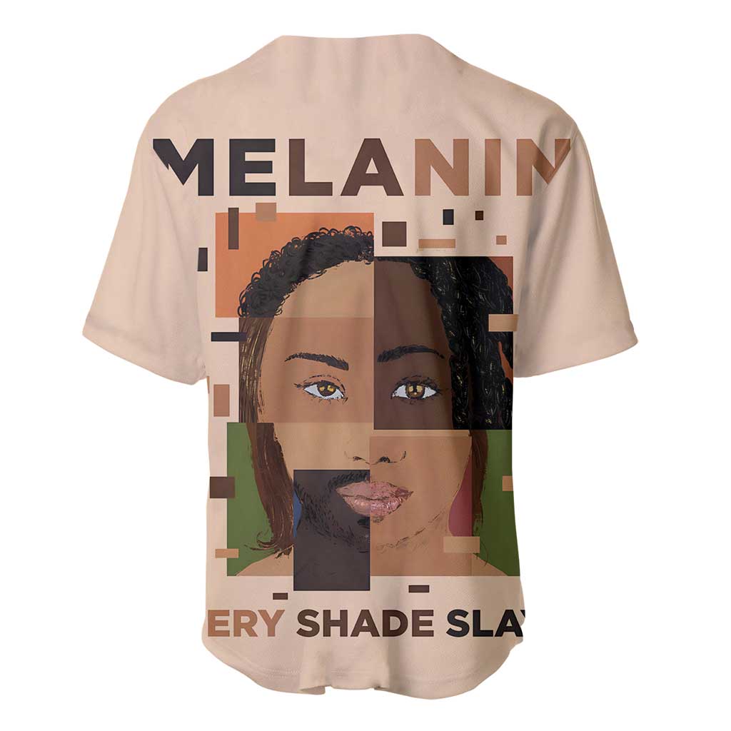 Melanin Every Shade Slays Baseball Jersey Afro Women DT03