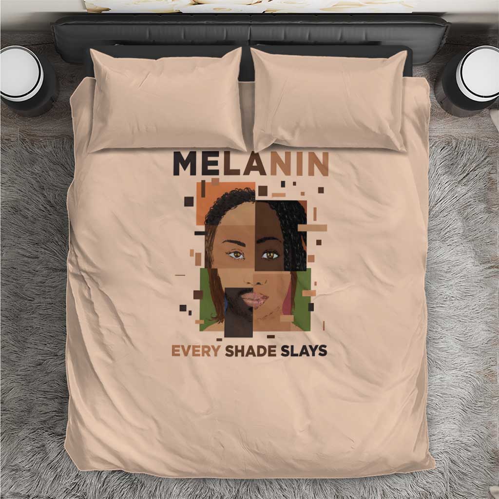 Melanin Every Shade Slays Bedding Set Afro Women DT03