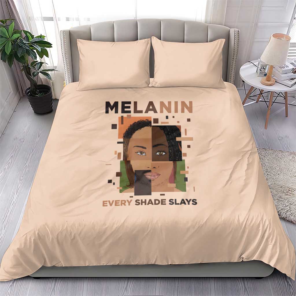 Melanin Every Shade Slays Bedding Set Afro Women DT03