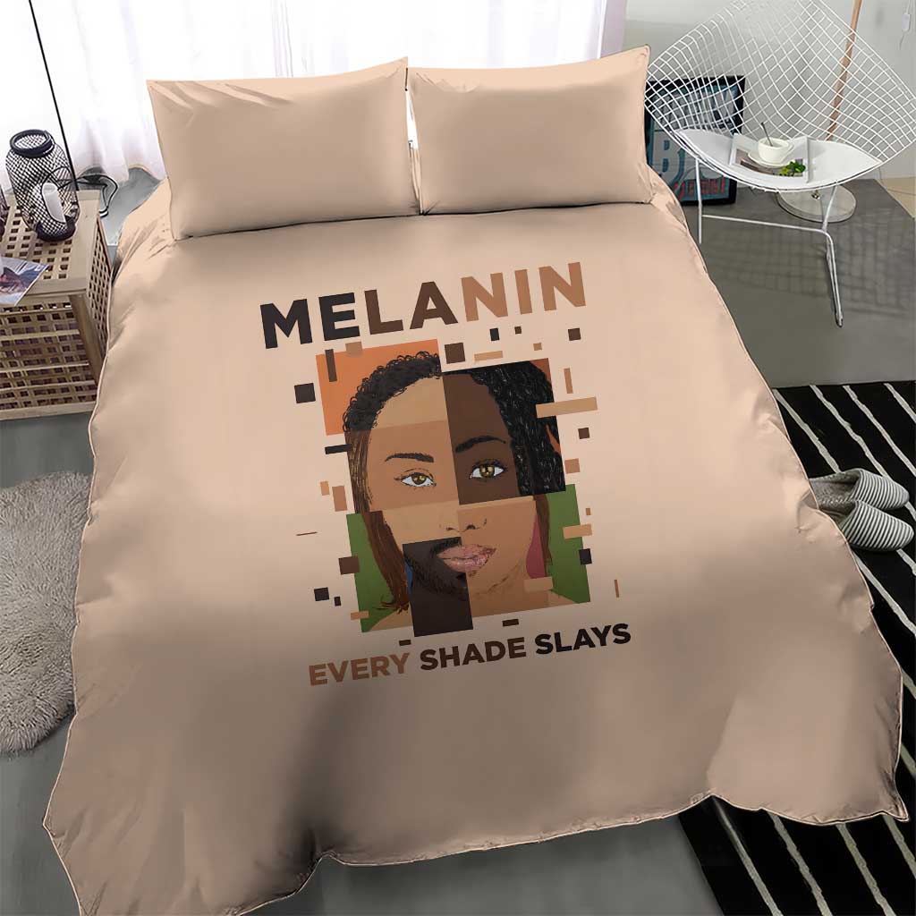 Melanin Every Shade Slays Bedding Set Afro Women DT03