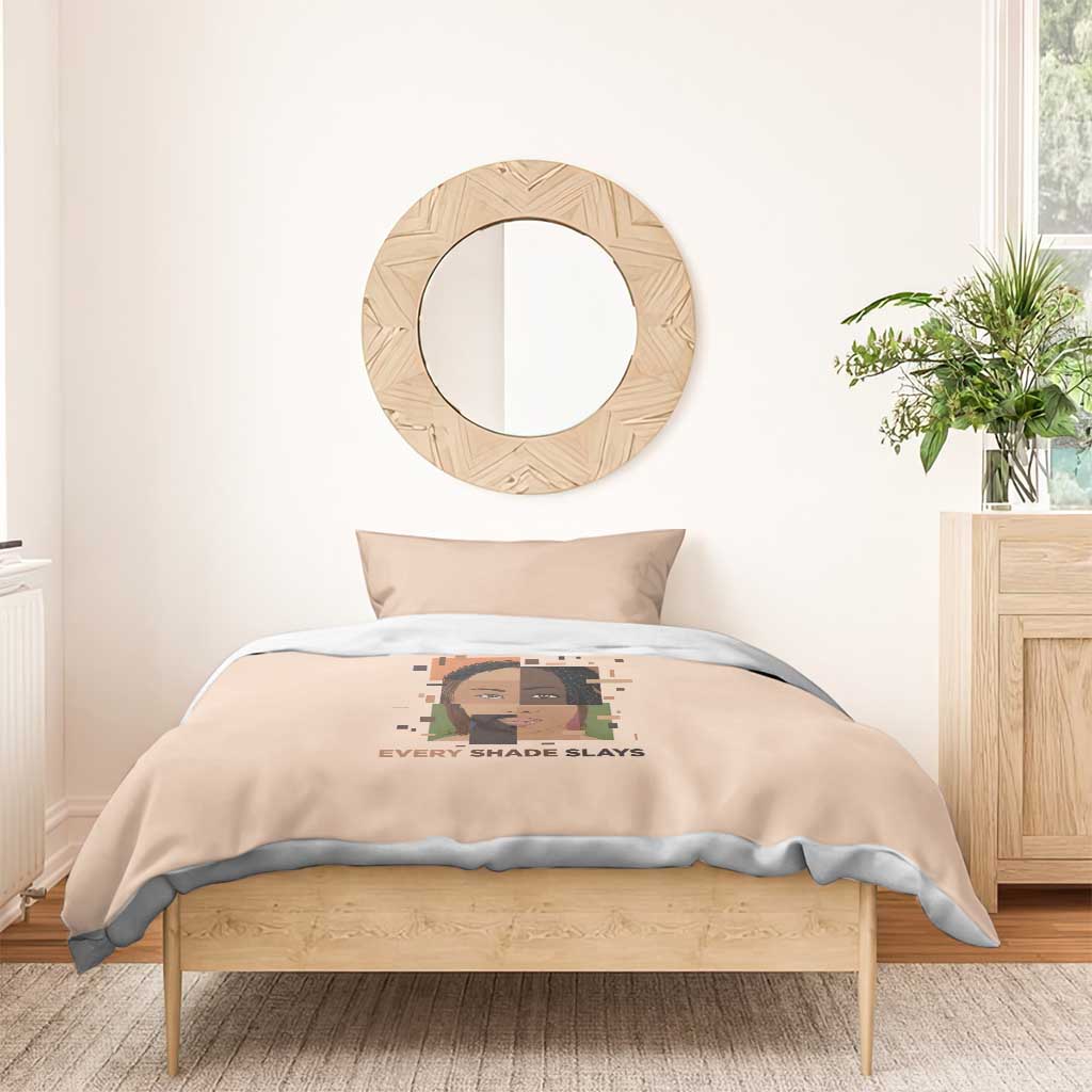 Melanin Every Shade Slays Bedding Set Afro Women DT03
