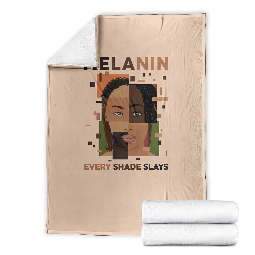 Melanin Every Shade Slays Blanket Afro Women DT03