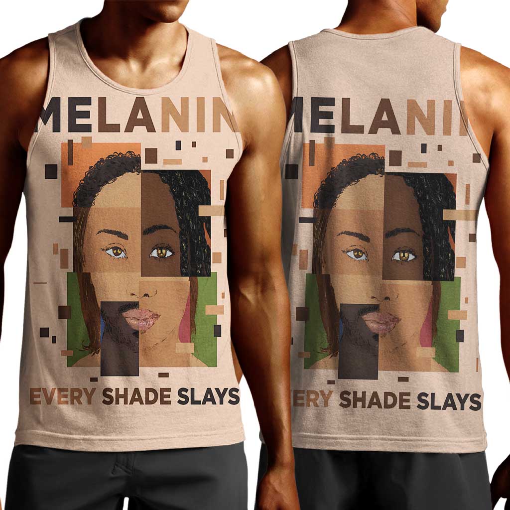 Melanin Every Shade Slays Men Tank Top Afro Women DT03