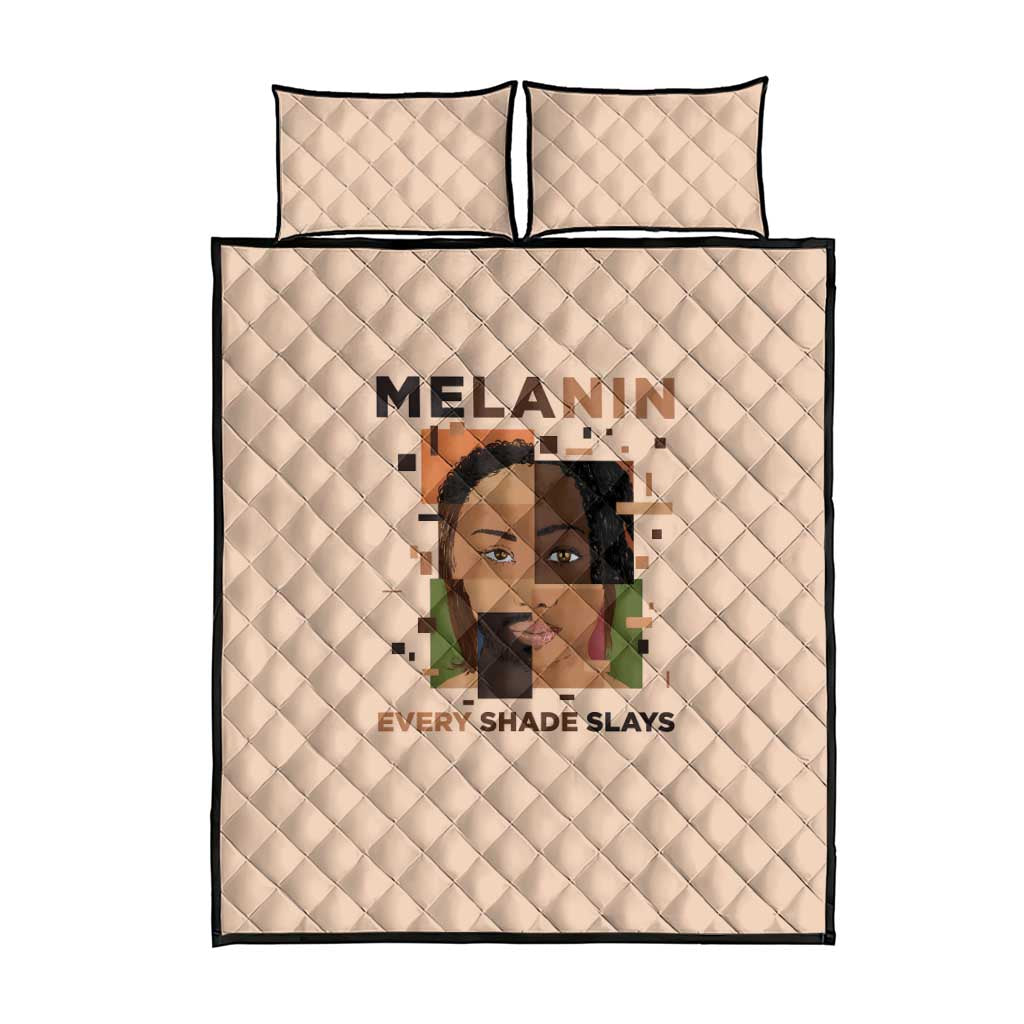 Melanin Every Shade Slays Quilt Bed Set Afro Women DT03
