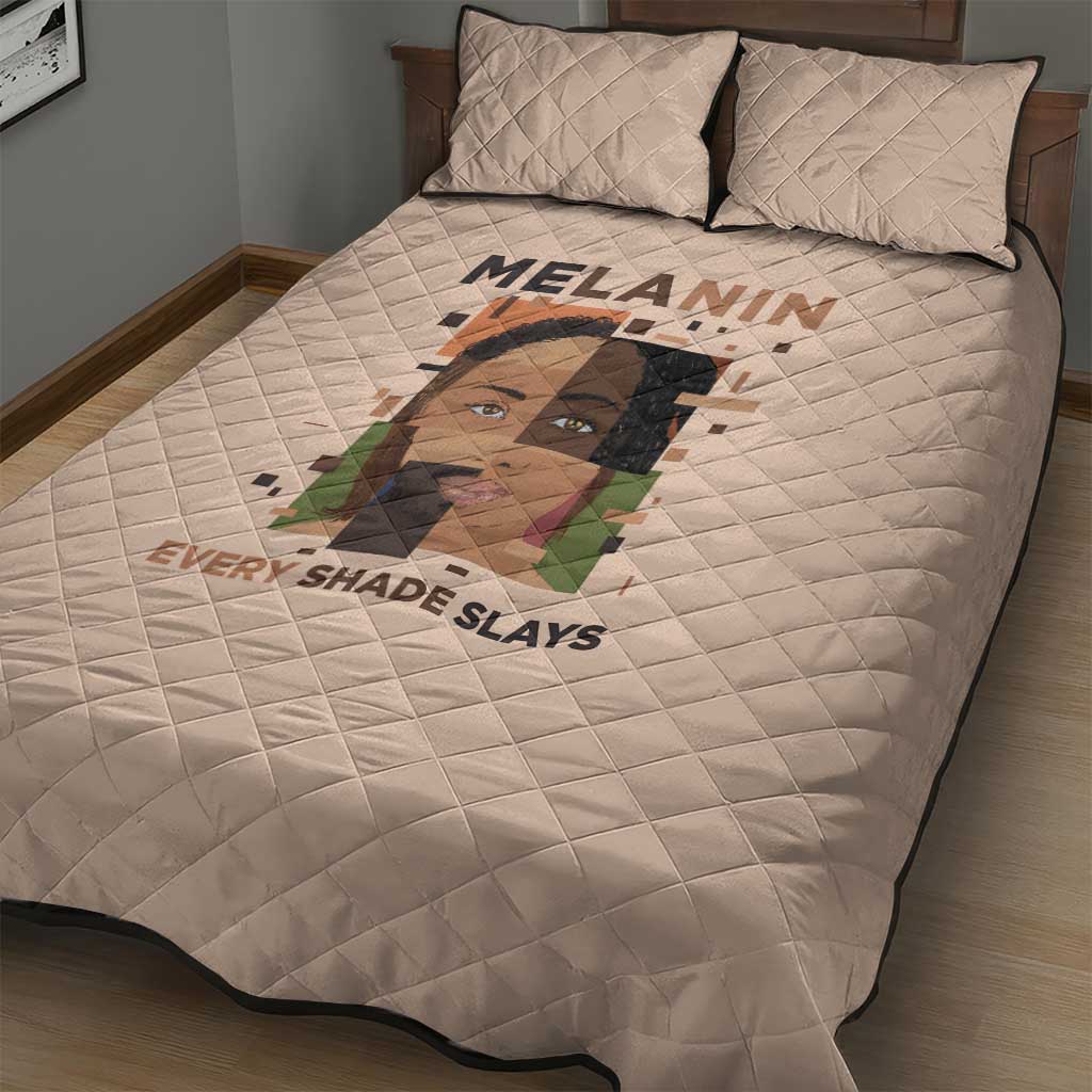 Melanin Every Shade Slays Quilt Bed Set Afro Women DT03