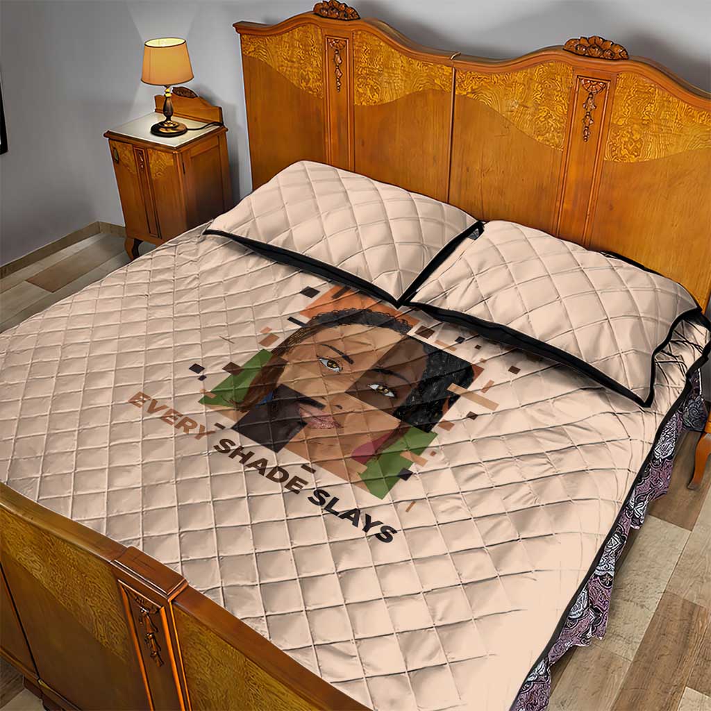 Melanin Every Shade Slays Quilt Bed Set Afro Women DT03