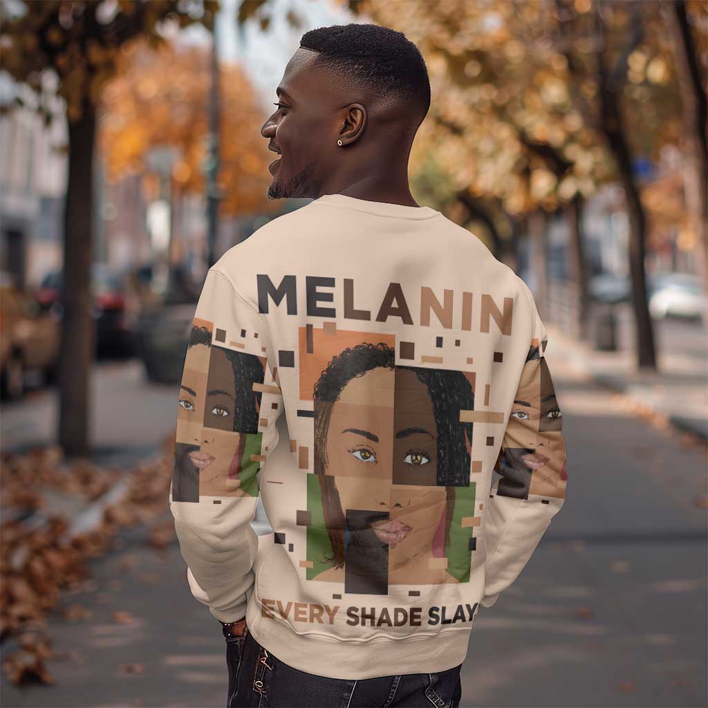 Melanin Every Shade Slays Sweatshirt Afro Women DT03