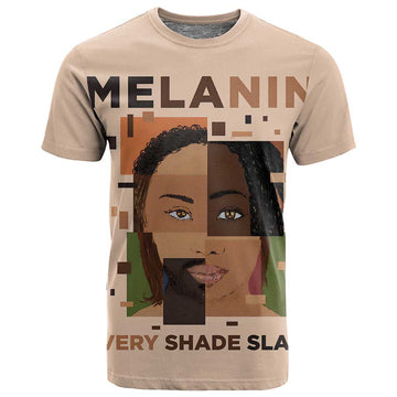 Melanin Every Shade Slays T shirt Afro Women DT03
