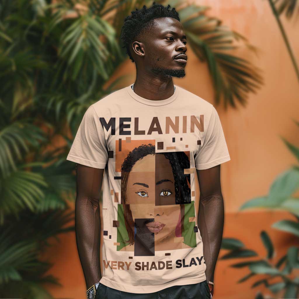 Melanin Every Shade Slays T shirt Afro Women DT03