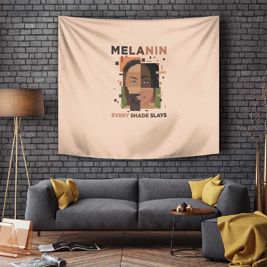 Melanin Every Shade Slays Tapestry Afro Women DT03