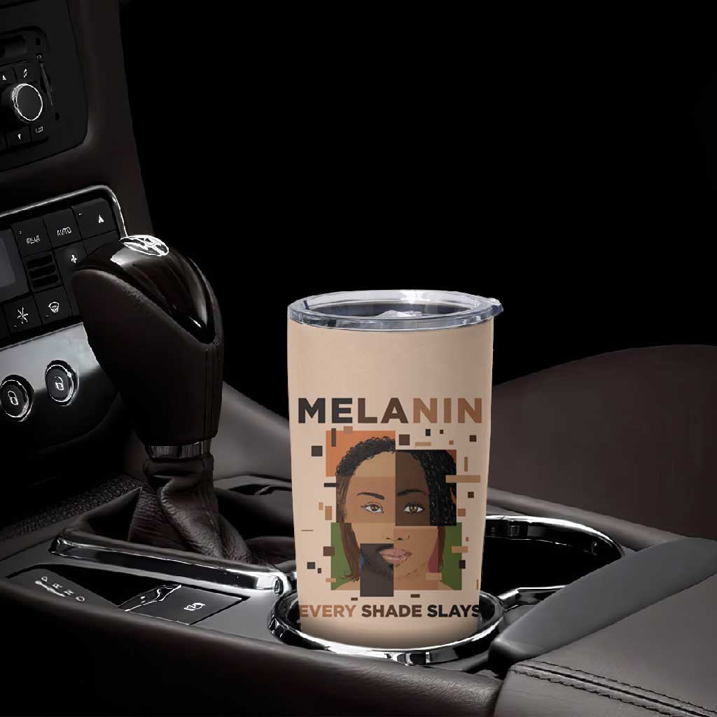 Melanin Every Shade Slays Tumbler Cup Afro Women DT03
