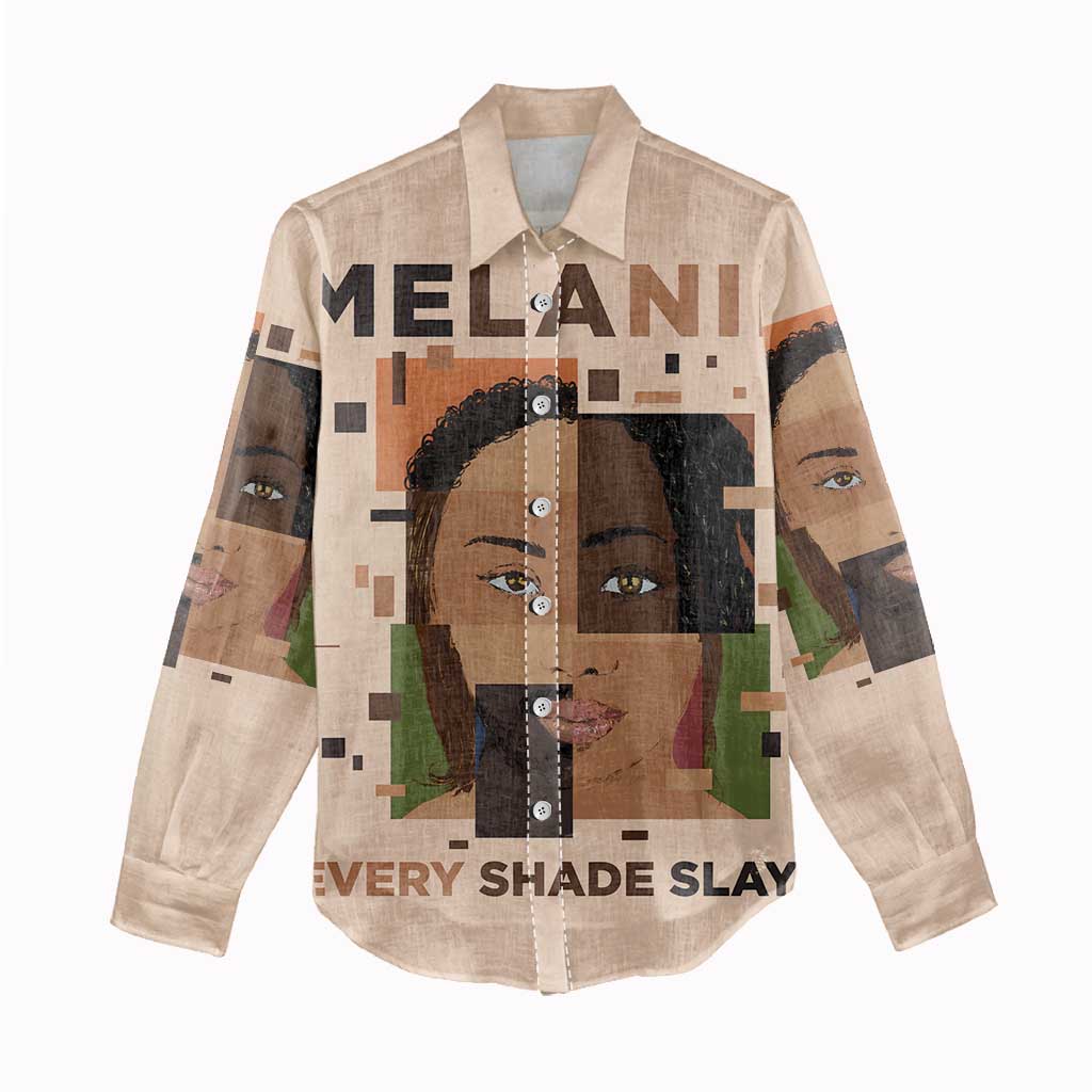 Melanin Every Shade Slays Women Casual Shirt Afro Women DT03