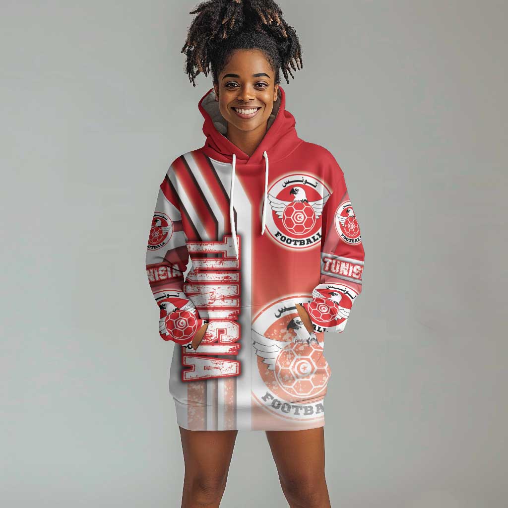 Tunisia Soccer Hoodie Dress Eagles of Carthage Football - Road To Champion DT03