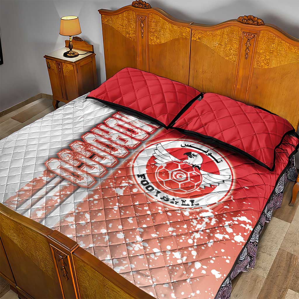 Tunisia Soccer Quilt Bed Set Eagles of Carthage Football - Road To Champion DT03