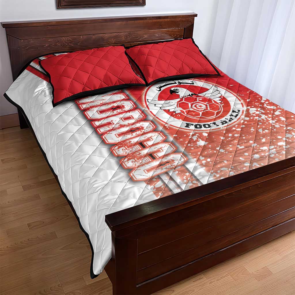 Tunisia Soccer Quilt Bed Set Eagles of Carthage Football - Road To Champion DT03