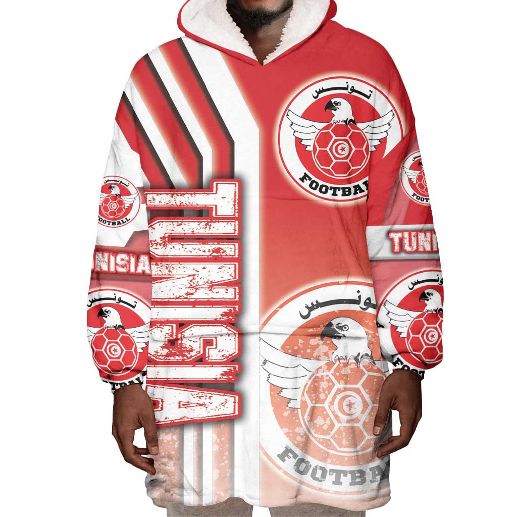 Tunisia Soccer Wearable Blanket Hoodie Eagles of Carthage Football - Road To Champion DT03