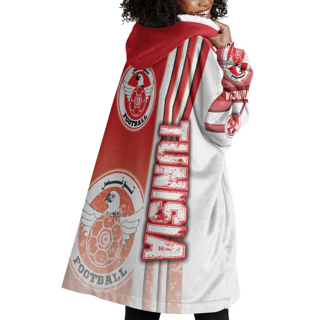 Tunisia Soccer Wearable Blanket Hoodie Eagles of Carthage Football - Road To Champion DT03