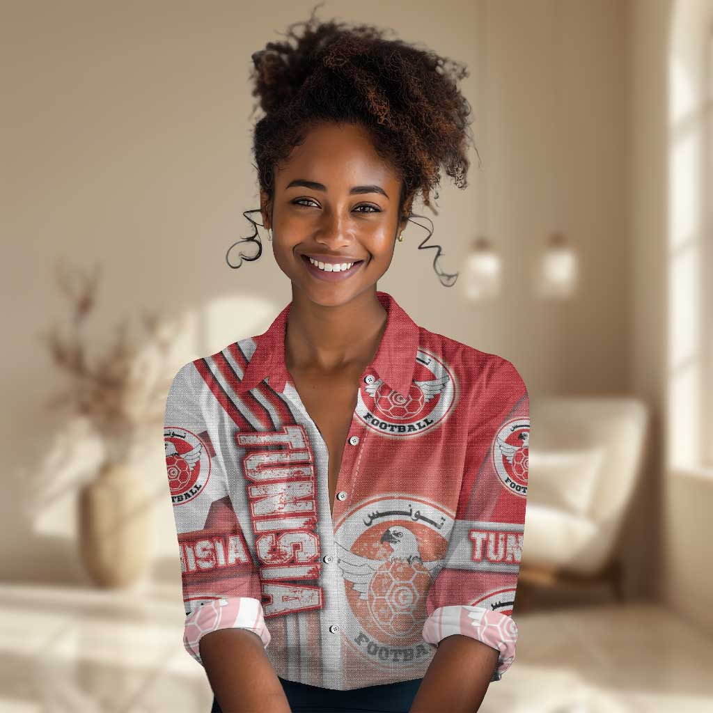 Tunisia Soccer Women Casual Shirt Eagles of Carthage Football - Road To Champion DT03