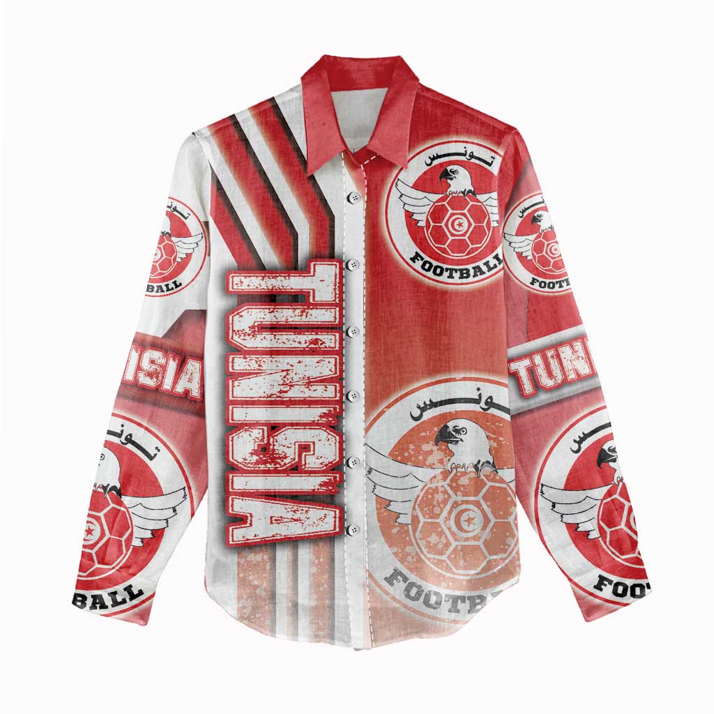 Tunisia Soccer Women Casual Shirt Eagles of Carthage Football - Road To Champion DT03