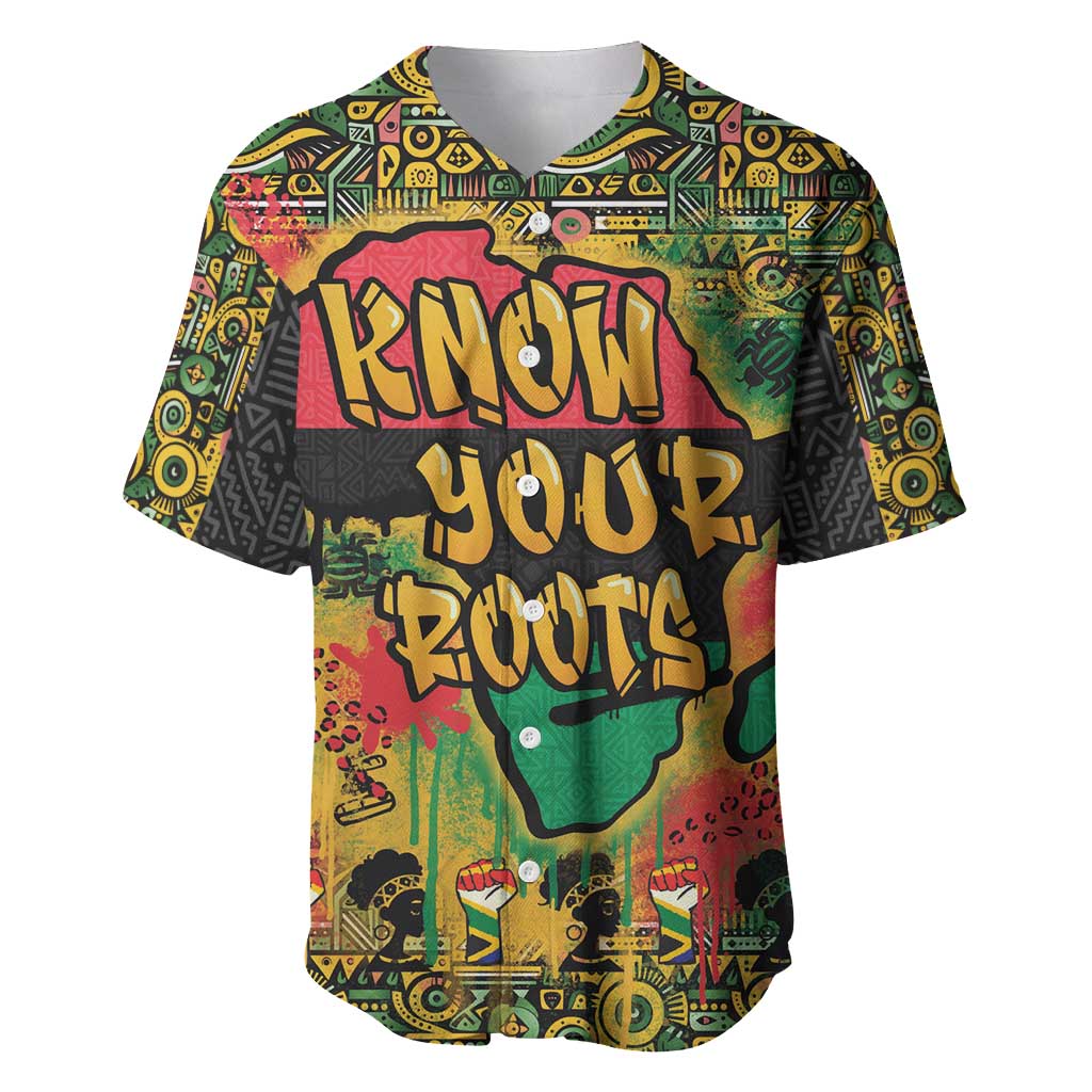 Africa Map Graffiti Baseball Jersey Know You Roots Art Style DT03