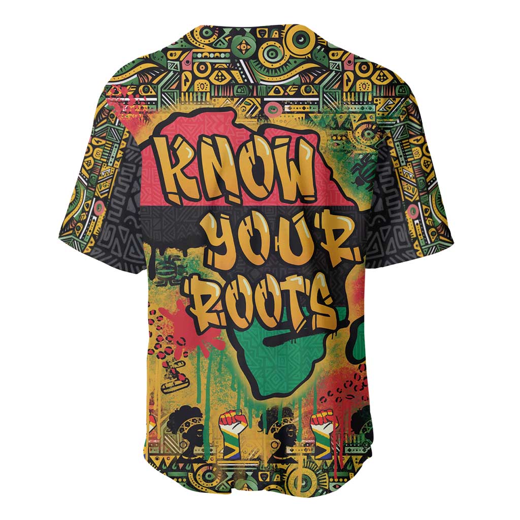 Africa Map Graffiti Baseball Jersey Know You Roots Art Style DT03