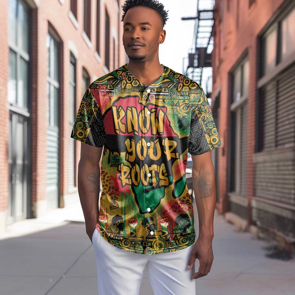 Africa Map Graffiti Baseball Jersey Know You Roots Art Style DT03