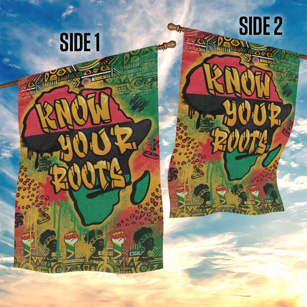 Africa Map Graffiti Garden Flag Know You Roots Art Style DT03