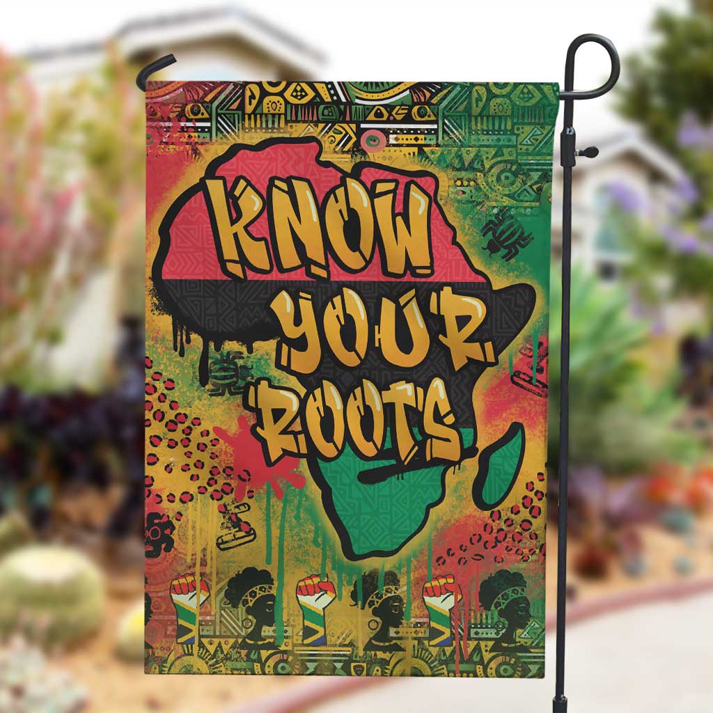 Africa Map Graffiti Garden Flag Know You Roots Art Style DT03
