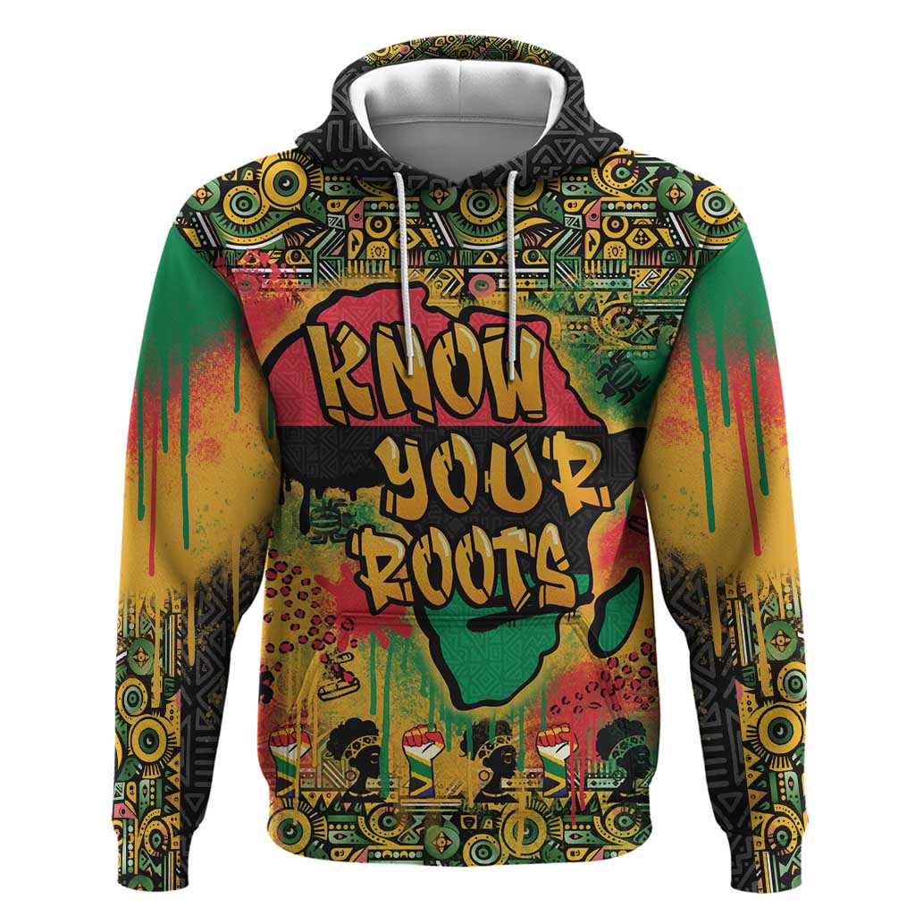 African Map Graffiti Hoodie Know You Roots DT03