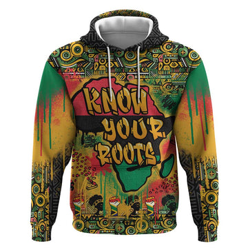 African Map Graffiti Hoodie Know You Roots DT03