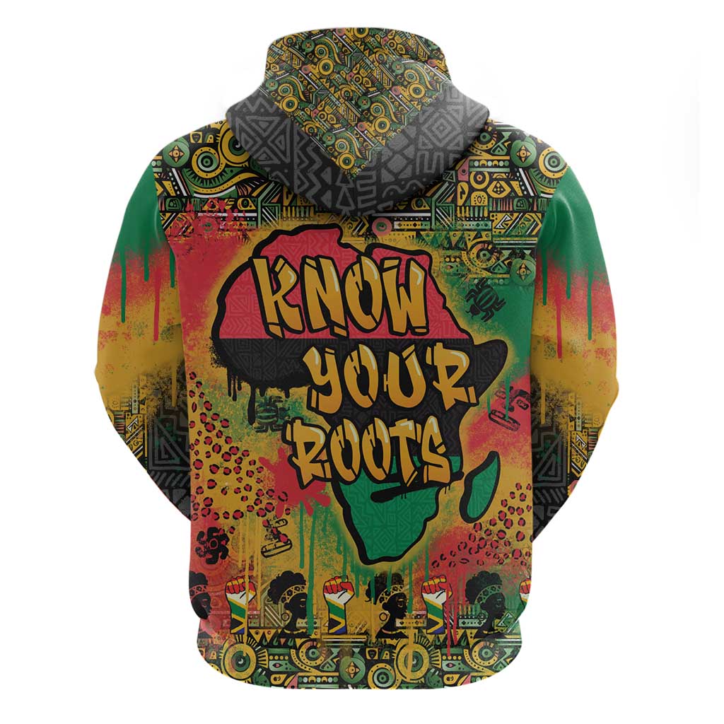 African Map Graffiti Hoodie Know You Roots DT03