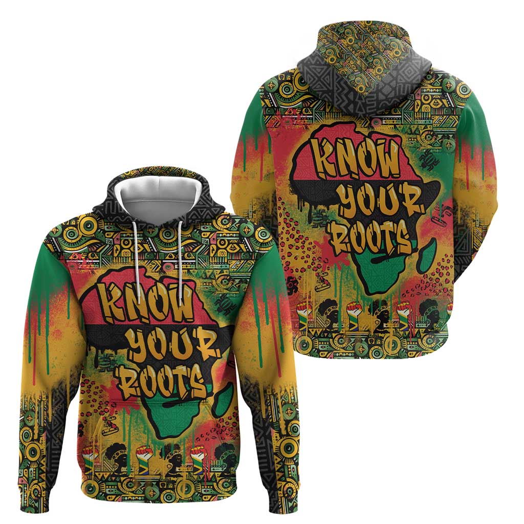 African Map Graffiti Hoodie Know You Roots DT03