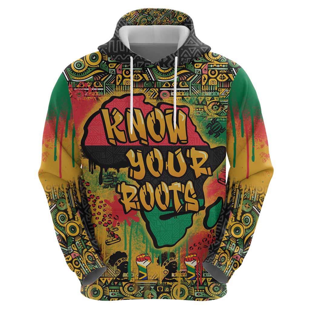 African Map Graffiti Hoodie Know You Roots DT03