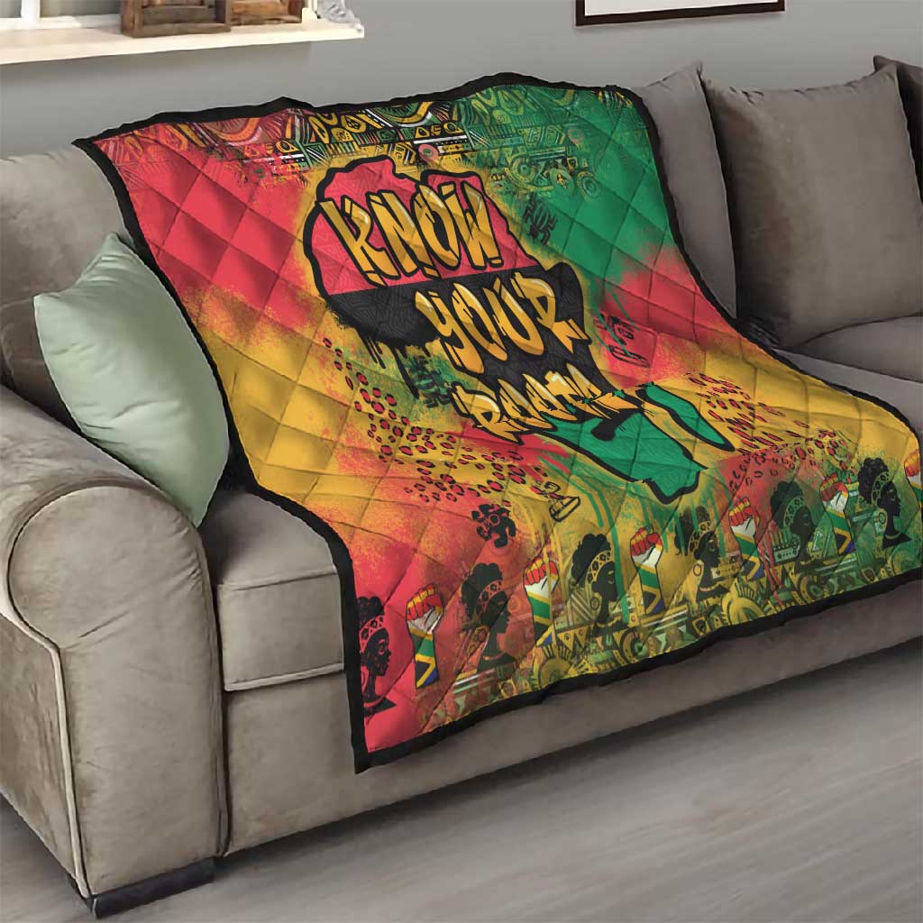 Africa Map Graffiti Quilt Know You Roots Art Style DT03