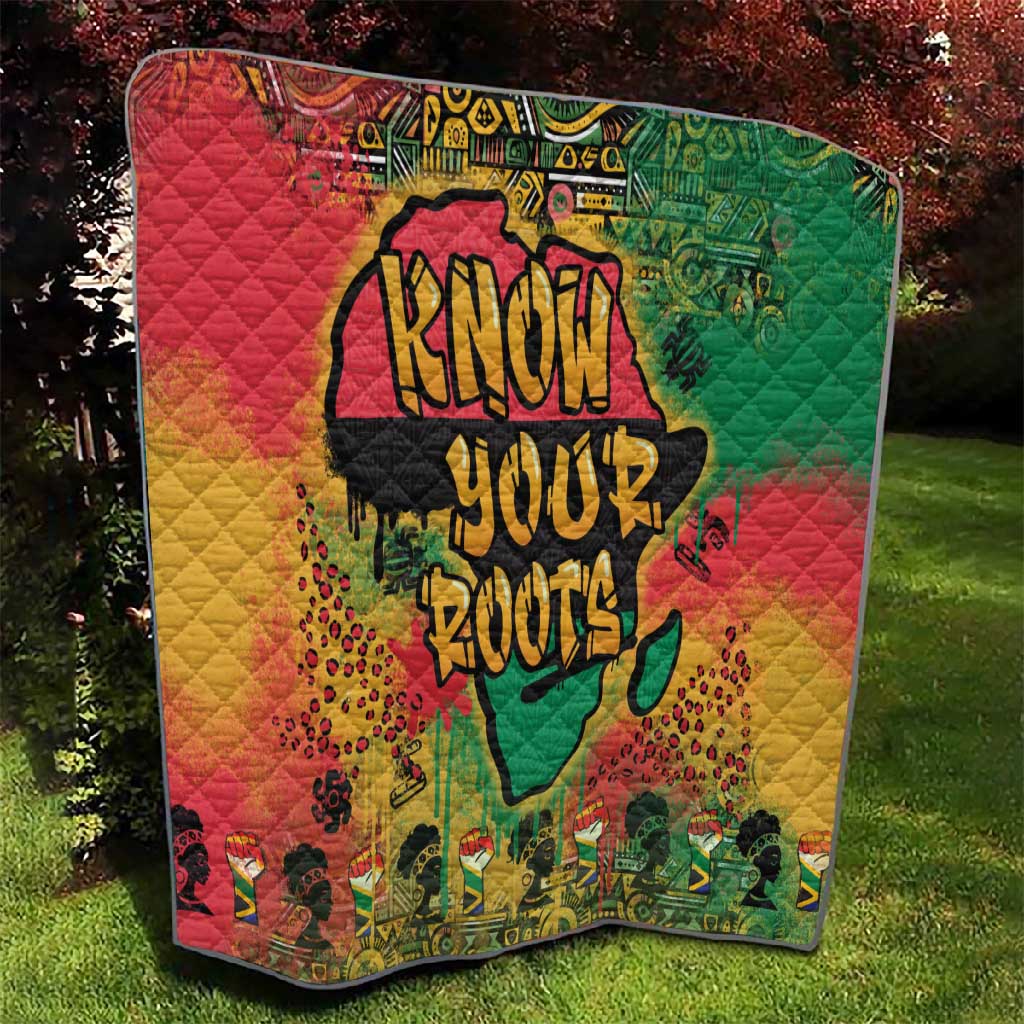 Africa Map Graffiti Quilt Know You Roots Art Style DT03