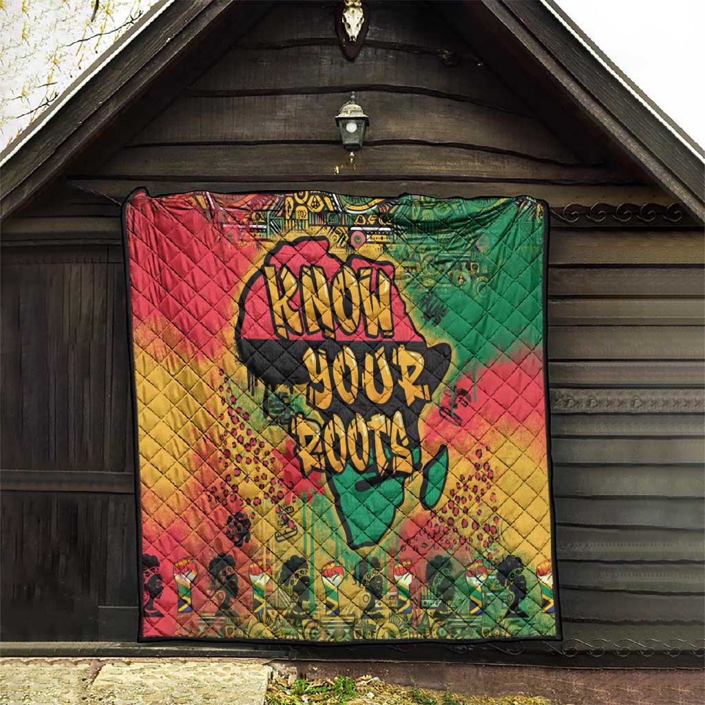 Africa Map Graffiti Quilt Know You Roots Art Style DT03
