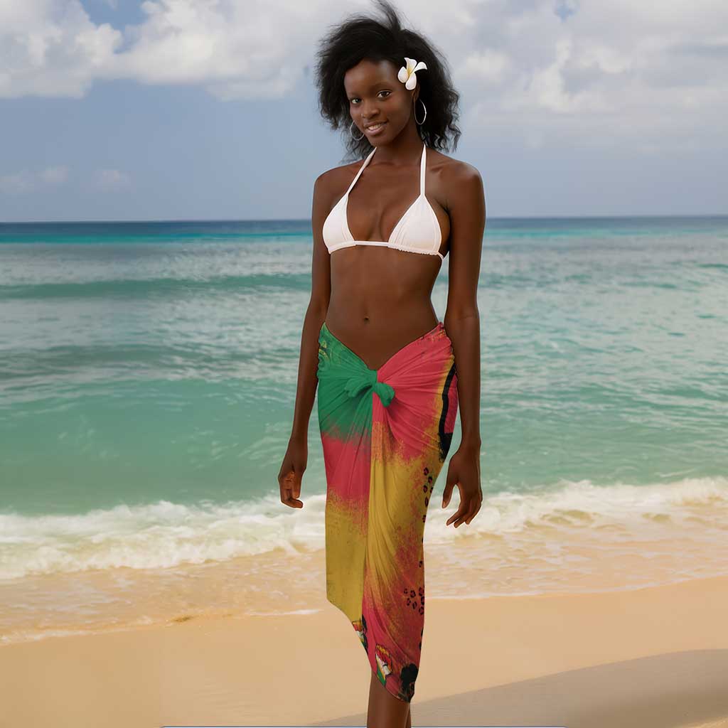 Africa Map Graffiti Sarong Know You Roots Art Style DT03