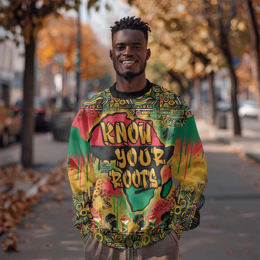 Africa Map Graffiti Sweatshirt Know You Roots Art Style DT03