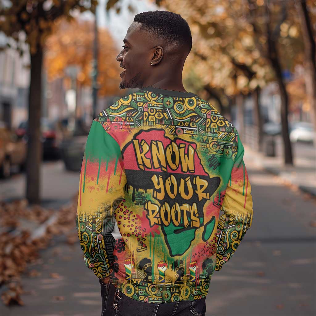 Africa Map Graffiti Sweatshirt Know You Roots Art Style DT03